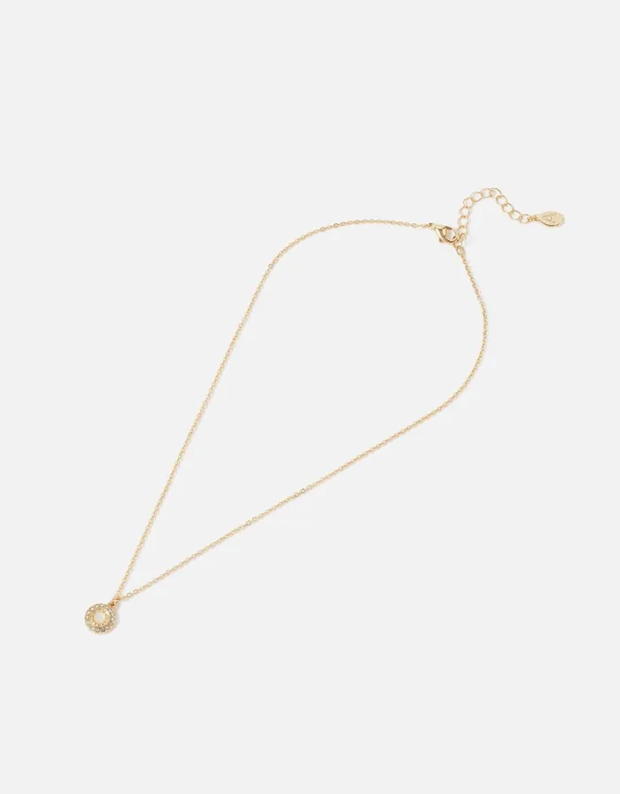 Accessorize Stone Pave Pendant Necklace Women Necklaces