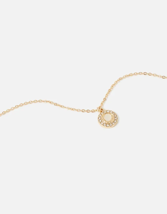 Accessorize Stone Pave Pendant Necklace Women Necklaces