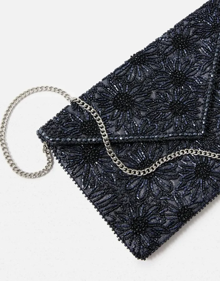 Accessorize Tara Clutch Bag Blue Navy Women Clutch Bags