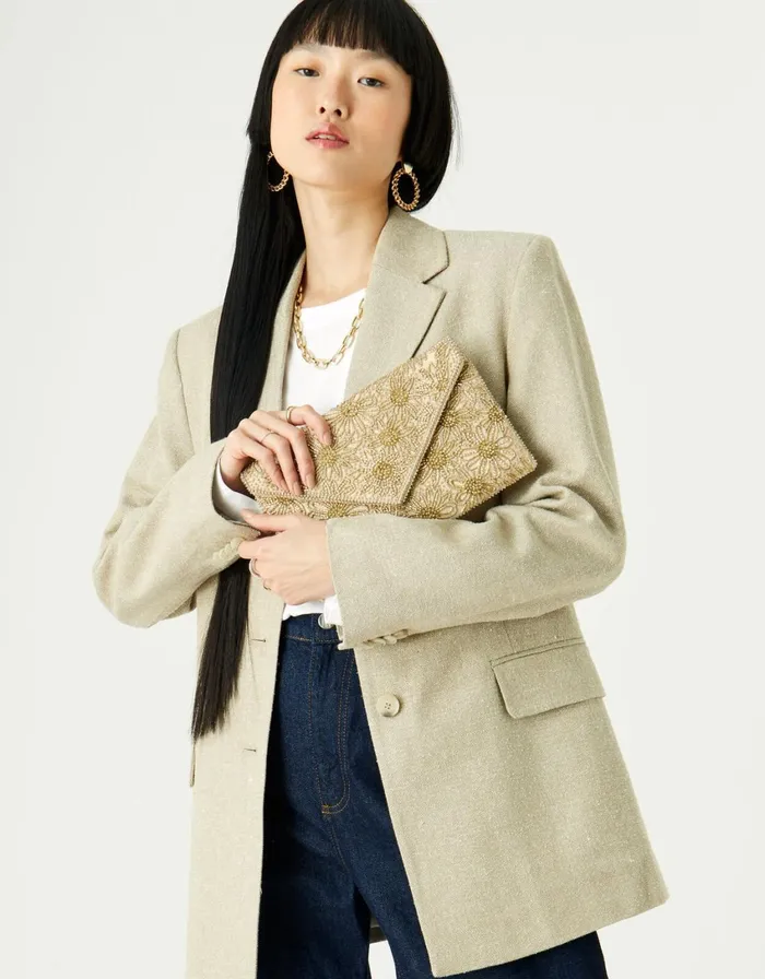 Accessorize Tara Clutch Bag Gold Gold Women Clutch Bags