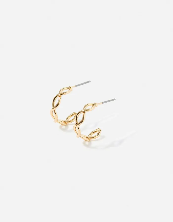 Accessorize Twist Hoop Earrings Women Earrings