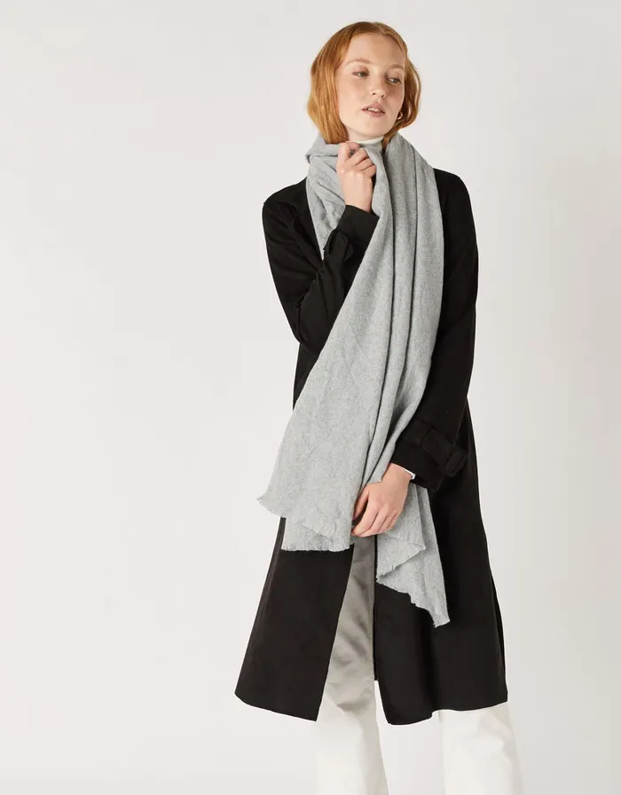 Accessorize Wells Blanket Scarf Grey Women Scarves