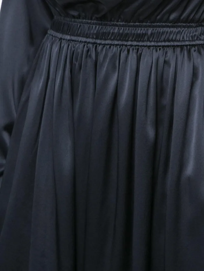 Adam Lippes Dresses and Jumpsuits Cowl Neck Dress In Silk Charmeuse Navy 8211 Women