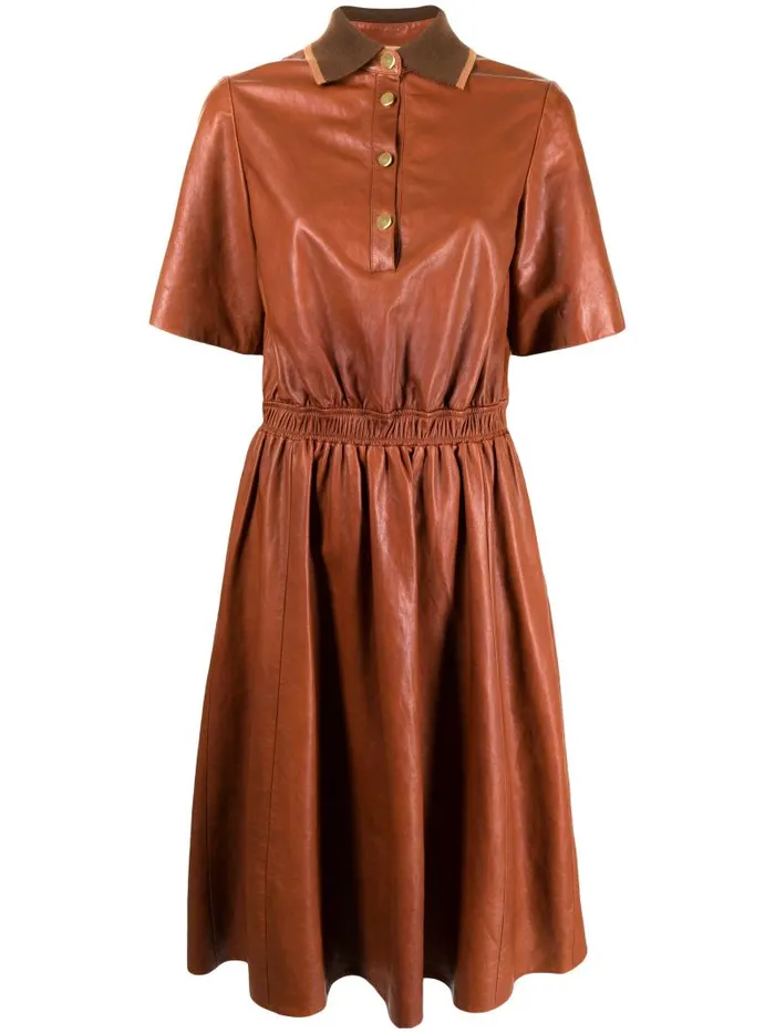 Adam Lippes Dresses and Jumpsuits Polo Dress In Leather Cognac 8211 Women