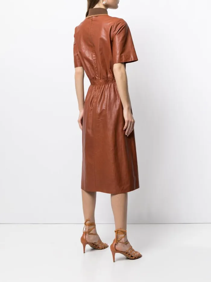 Adam Lippes Dresses and Jumpsuits Polo Dress In Leather Cognac 8211 Women