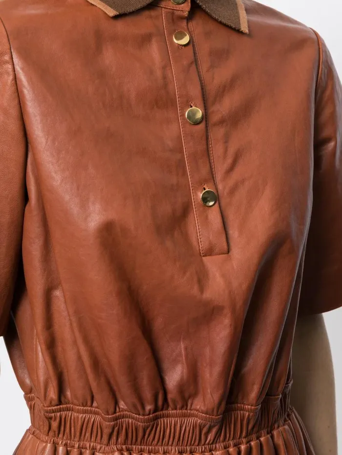 Adam Lippes Dresses and Jumpsuits Polo Dress In Leather Cognac 8211 Women