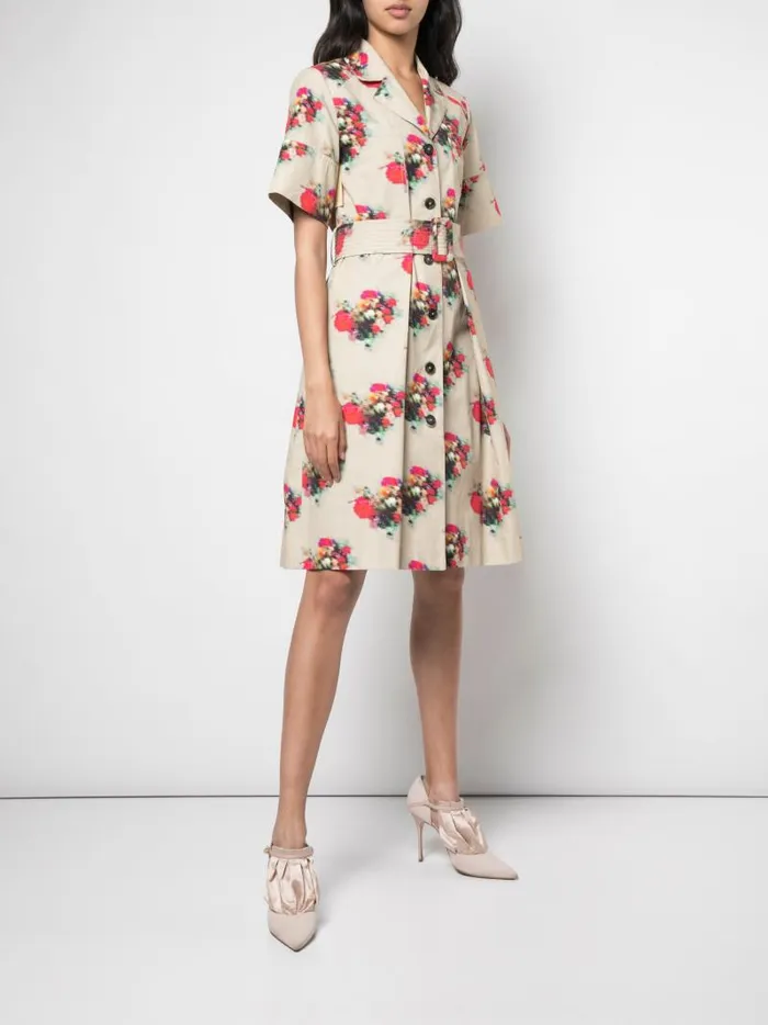 Adam Lippes Dresses and Jumpsuits Shirt Dress In Printed Cotton Twill Khaki Floral 8211 Women Adam Lippes Dresses and Jumpsuits Shirt Dress In Printed Cotton Twill Khaki Floral 8211 Women