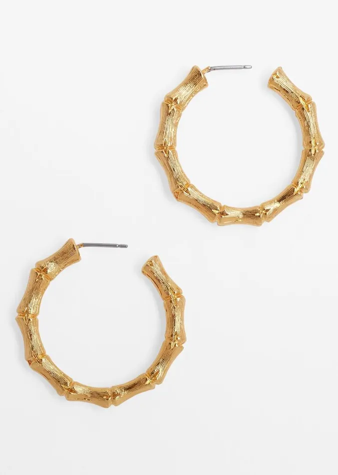 Adam Lippes Earrings Bamboo Hoop Earring Gold 8211 Women