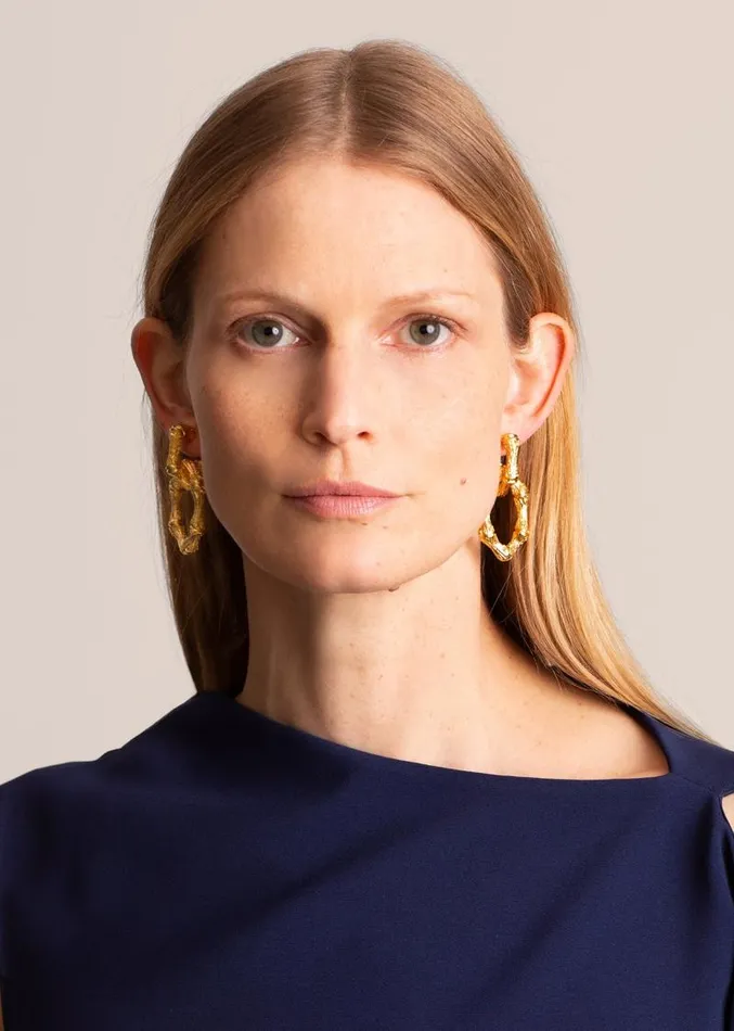 Adam Lippes Earrings Bamboo Link Earring Gold 8211 Women