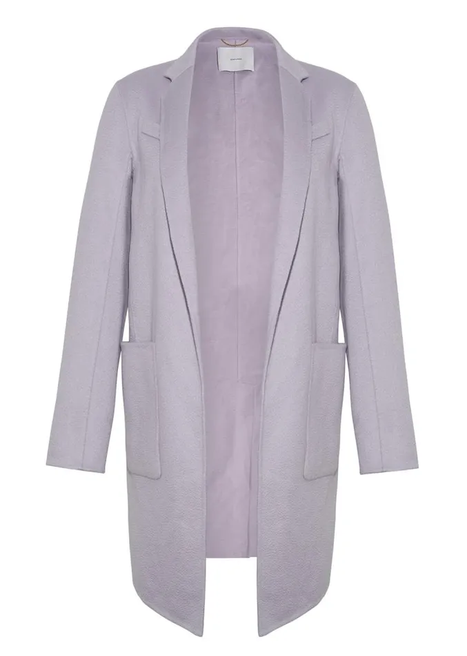 Adam Lippes Jackets and Coats Car Coat In Zibelline Cashmere Heather Grey 8211 Women