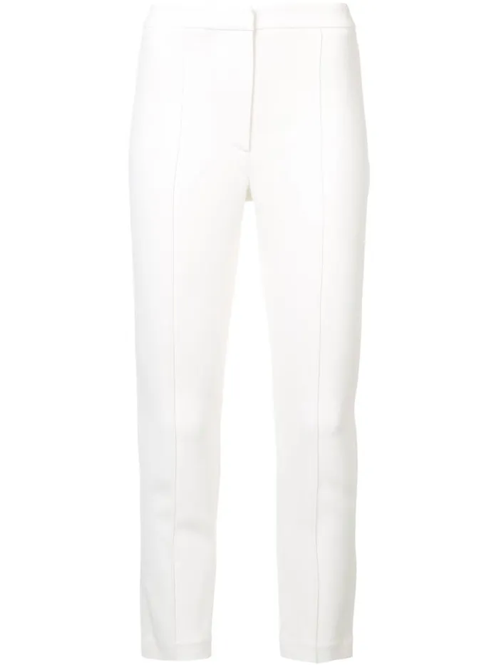 Adam Lippes Pants Cigarette Pant In Stretch Cady Ivory 8211 Women