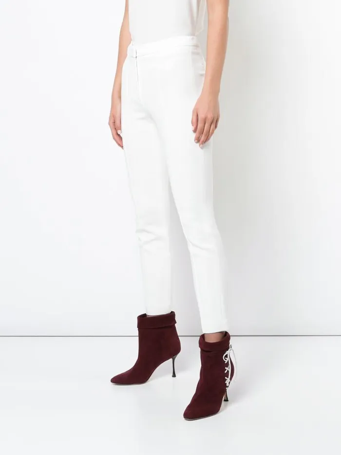 Adam Lippes Pants Cigarette Pant In Stretch Cady Ivory 8211 Women