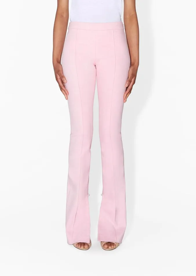 Adam Lippes Pants Flare Pant With Slit In Washed Denim Pink 8211 Women