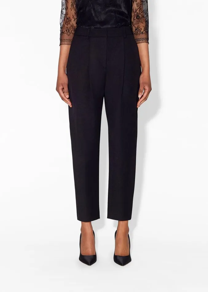 Adam Lippes Pants Tapered Pant In Super Fine Wool Black 8211 Women