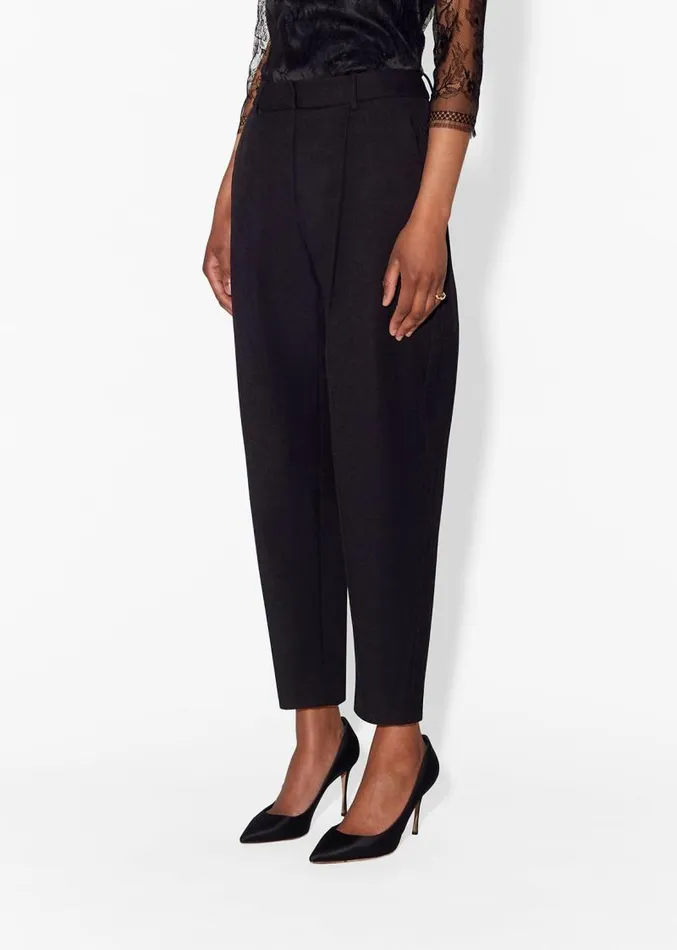 Adam Lippes Pants Tapered Pant In Super Fine Wool Black 8211 Women