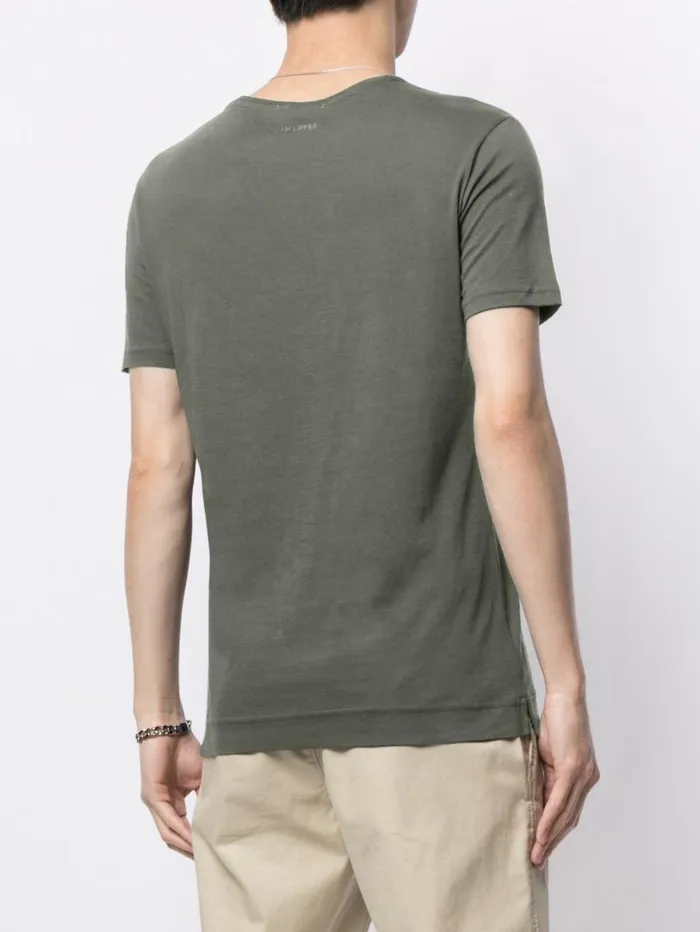 Adam Lippes TShirts Short Sleeve Crewneck TShirt In Pima Cotton Military 8211 Men