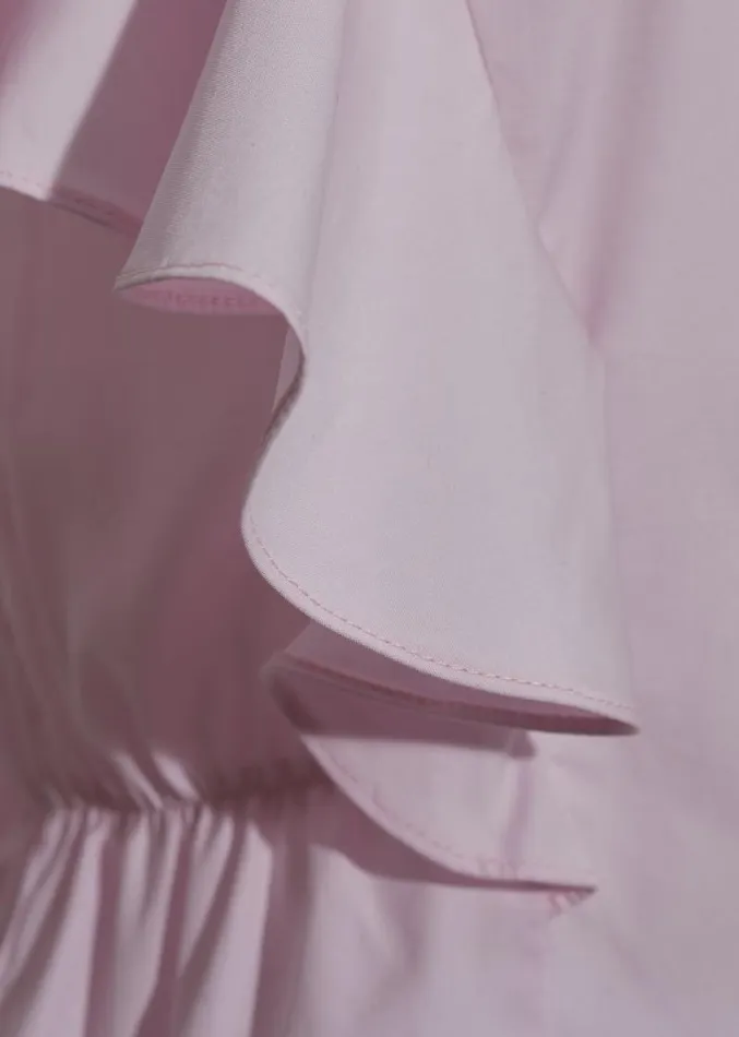 Adam Lippes Tops Ruffle Shell In Cotton Poplin Blush 8211 Women