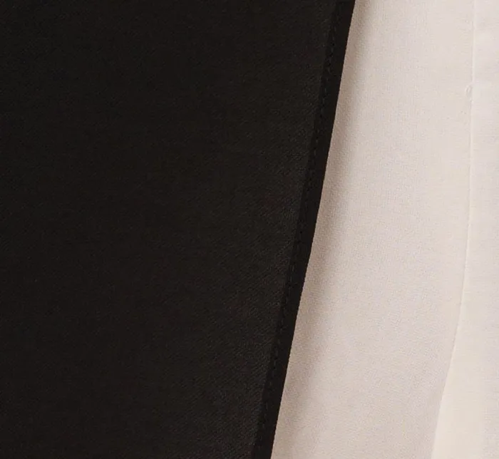 Adrianna Papell Day Dresses Colorblock Jumpsuit With Skirt Overlay In Black Ivory 8211 Women