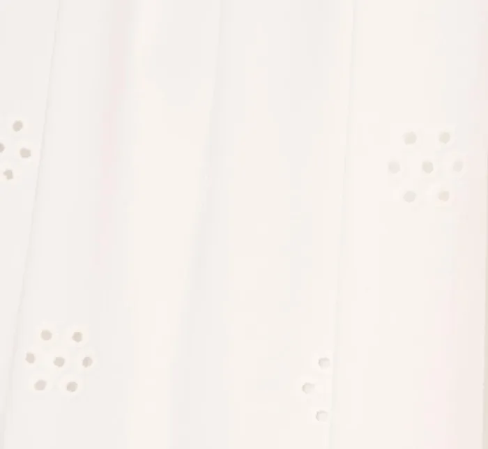 Adrianna Papell Day Dresses Puff Short Sleeve Eyelet Dress With Empire Waist In Ivory 8211 Women