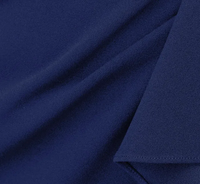 Adrianna Papell Formal Dresses High Low Crepe Halter Gown With Organza Draping In Navy Sateen 8211 Women