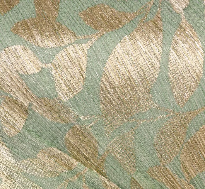 Adrianna Papell Formal Dresses Plus Size Foil Printed Asymmetric Gown With Ruffled Detail In Sage Gold 8211 Women