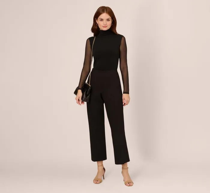 Adrianna Papell Pants and Skirts Ponte Knit Pull On Pant With Kick Flare Hem In Black 8211 Women