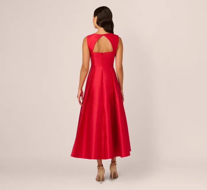 Adrianna Papell Wedding Guest Dresses Sweetheart Mikado Ankle Dress In Red 8211 Women