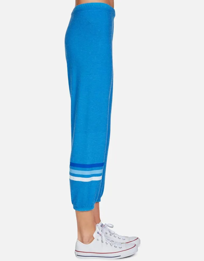 Alana Electric Evil Eye Sky Blue Women039s Lauren Moshi Crop Sweatpants