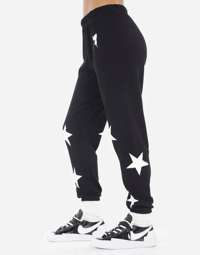 Alana Rock Star Butterfly Black Women039s Lauren Moshi Crop Sweatpants