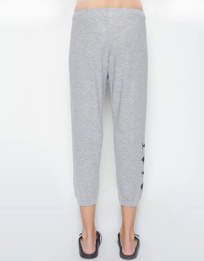 Alana Shark Heather Grey Women039s Lauren Moshi Crop Sweatpants