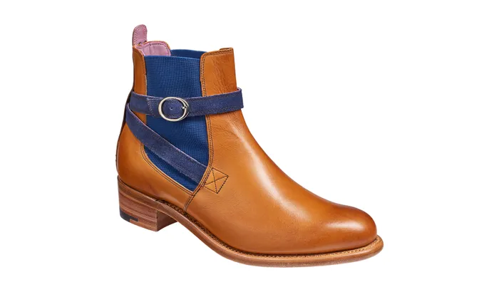 Alexandra 8211 Cedar Calf Blue Strap Women Barker Shoes Womens Boots