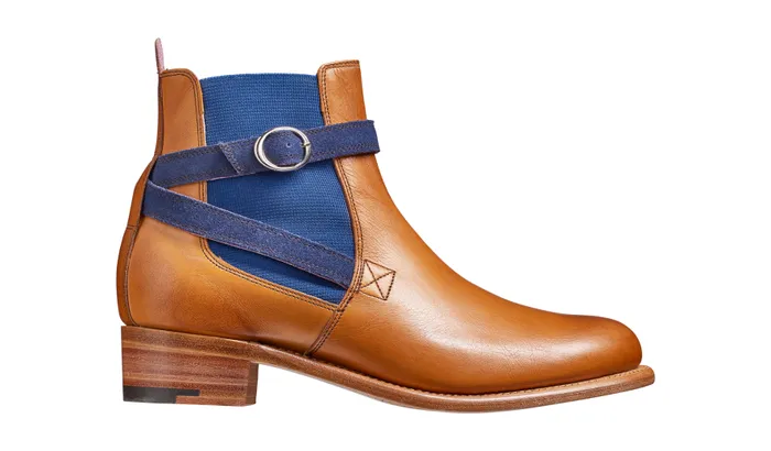 Alexandra 8211 Cedar Calf Blue Strap Women Barker Shoes Womens Boots
