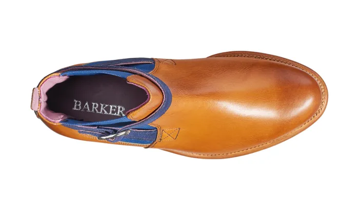 Alexandra 8211 Cedar Calf Blue Strap Women Barker Shoes Womens Boots