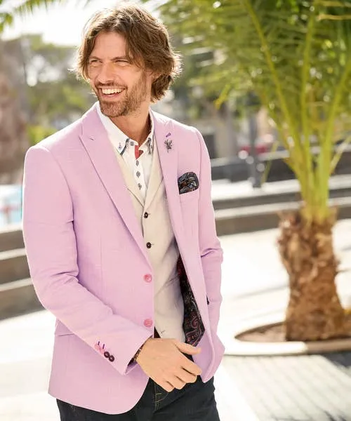 Apparel Coats and Jackets Joebrowns Charming Summer Blazer Pink