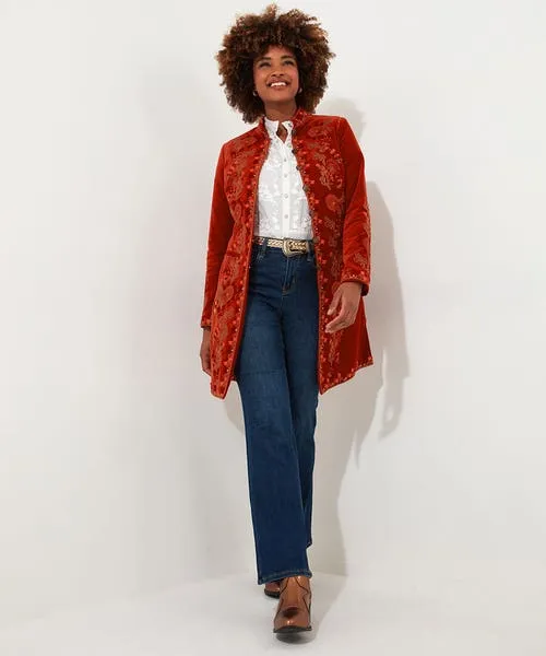 Apparel Jaipur Dreams Boutique Coat Burnt Orange Coats and Jackets Joebrowns