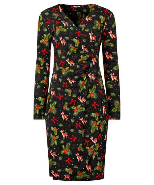 Apparel Joebrowns Fabulously Festive Jersey Dress Black Dresses