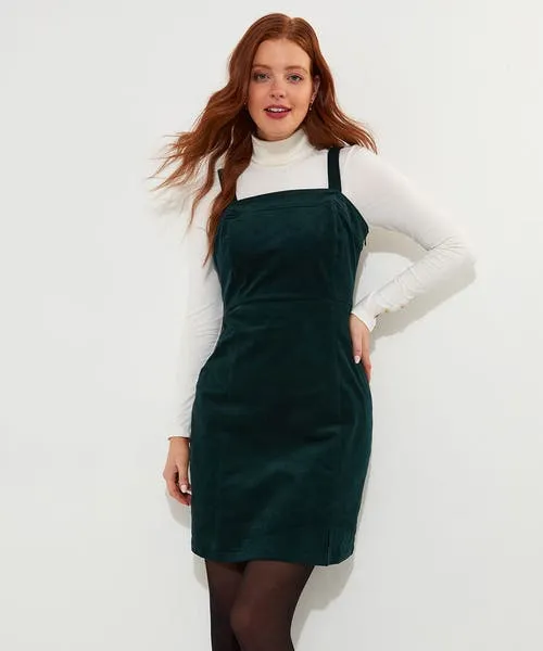 Apparel Joebrowns Jonie Cord Pinafore Green Dresses