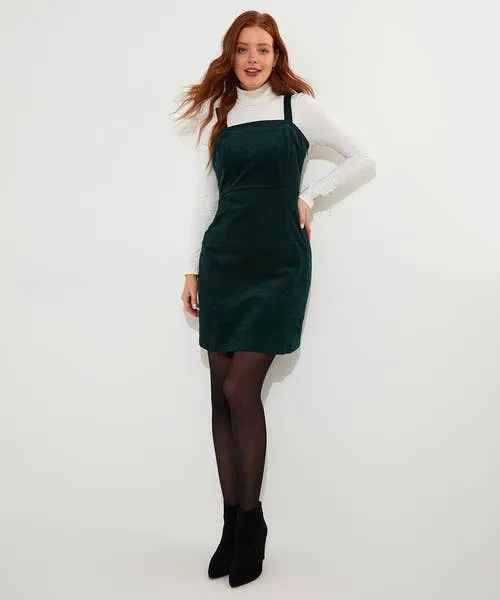 Apparel Joebrowns Jonie Cord Pinafore Green Dresses Apparel Joebrowns Jonie Cord Pinafore Green Dresses