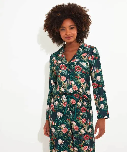 Apparel Joebrowns Peacock Print Pyjama Top Peacock Loungewear and Pyjamas