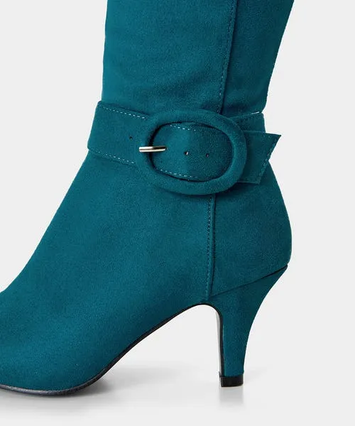 Apparel Walk This Way Buckle Boots Teal Shoes Sandals and Boots Joebrowns