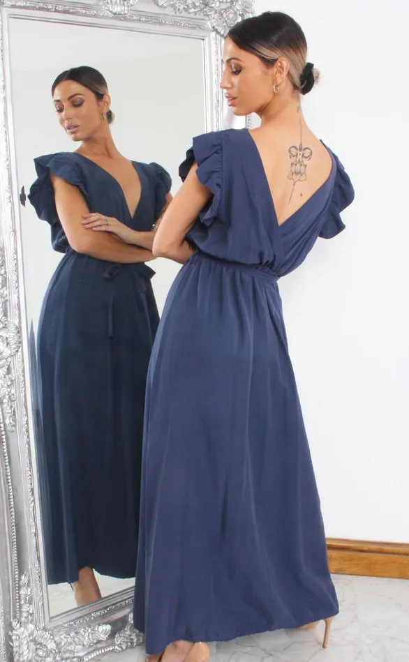 Arie Navy Wrap Maxi Dress Women Missfiga Wrap Dresses Arie Navy Wrap Maxi Dress Women Missfiga Wrap Dresses