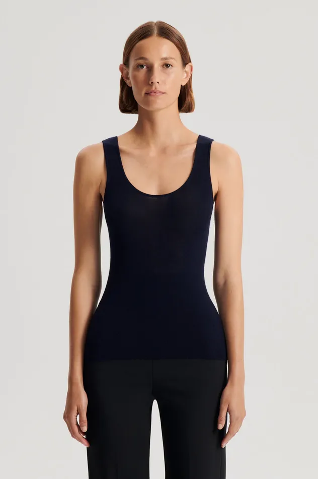 Babywool Scanlan Theodore Women BABYWOOL SINGLET NAVY ALL