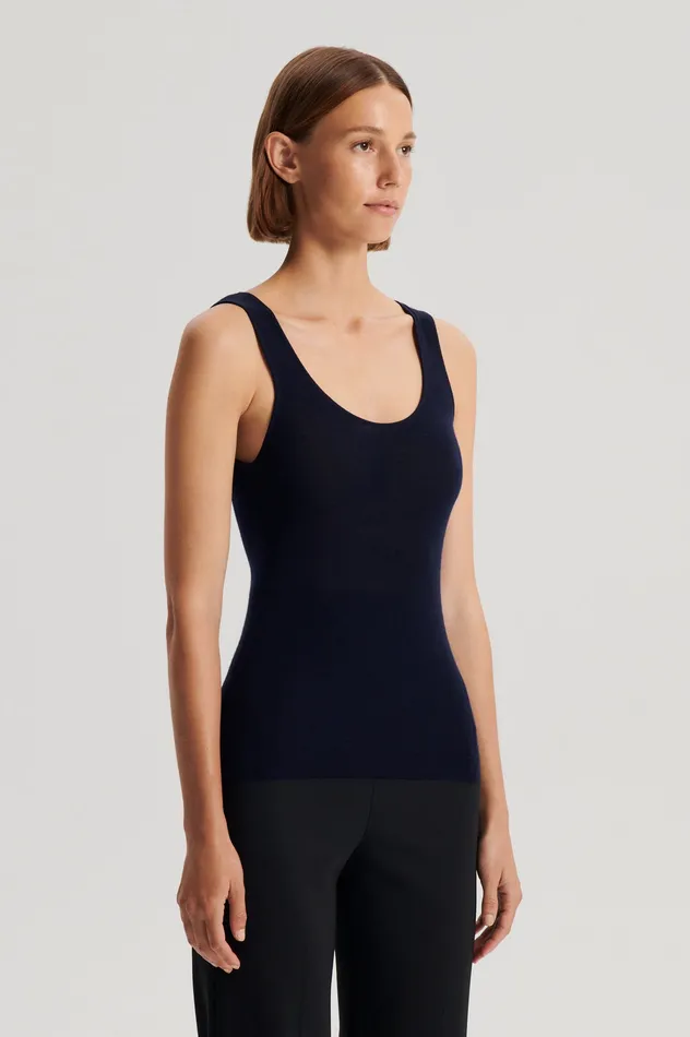 Babywool Scanlan Theodore Women BABYWOOL SINGLET NAVY ALL