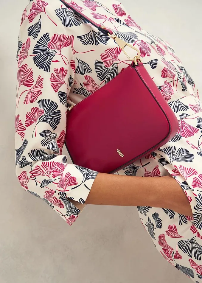Bags Women HOBBS Briella Leather Crossbody Bag Cranberry Pink