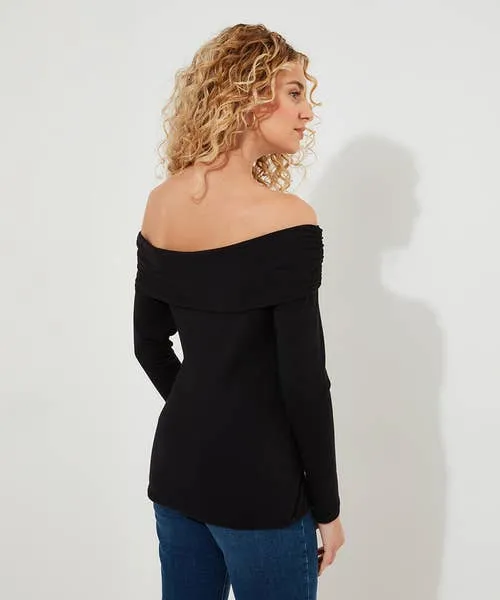 Bardot Jersey Top Black Tops Tunics and Blouses Joebrowns Apparel Bardot Jersey Top Black Tops Tunics and Blouses Joebrowns Apparel