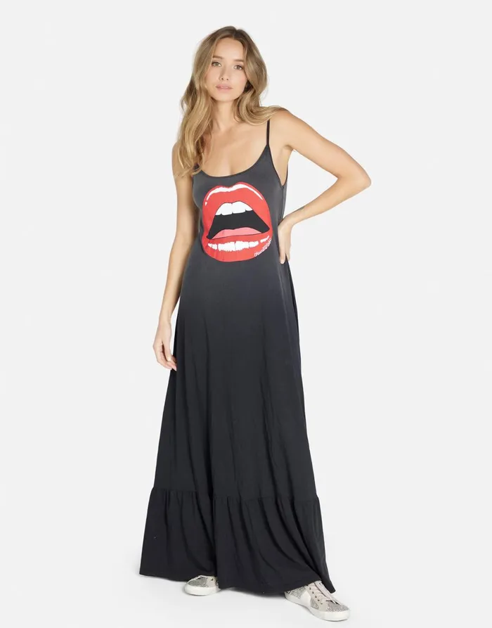 Beatrix Red Open Lip Jet Black Ombre Women039s Lauren Moshi Dresses