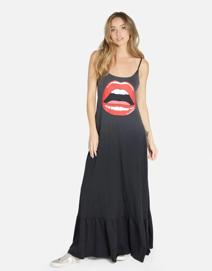 Beatrix Red Open Lip Jet Black Ombre Women039s Lauren Moshi Dresses
