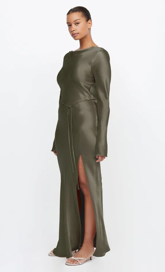 Bec Bridge Bridesmaid Dresses Women MOON DANCE LONG SLEEVE MAXI DRESS 8211 DARK WILLOW