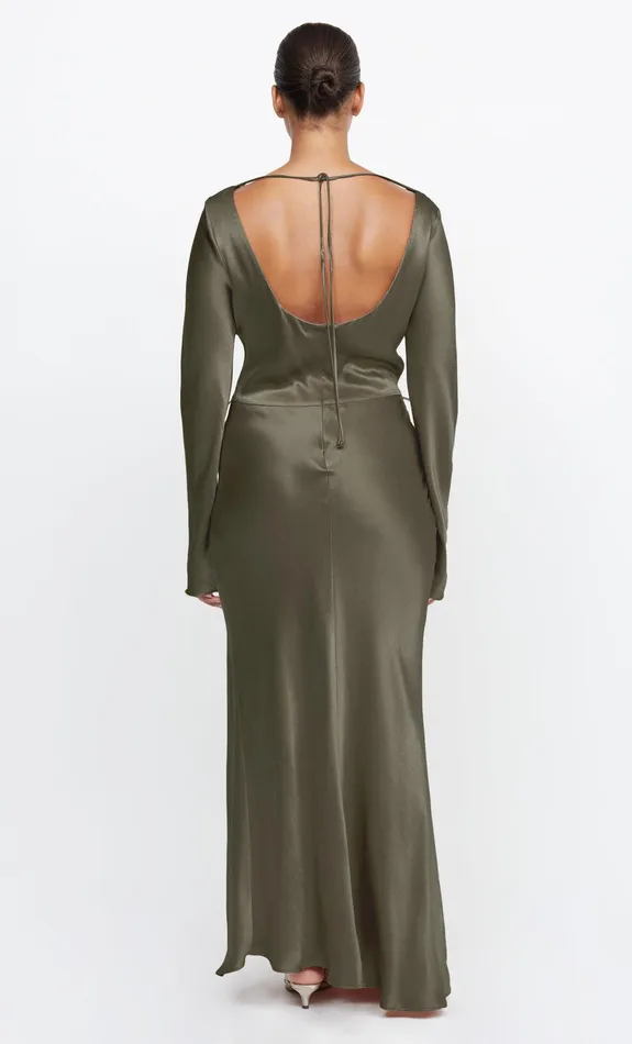 Bec Bridge Bridesmaid Dresses Women MOON DANCE LONG SLEEVE MAXI DRESS 8211 DARK WILLOW