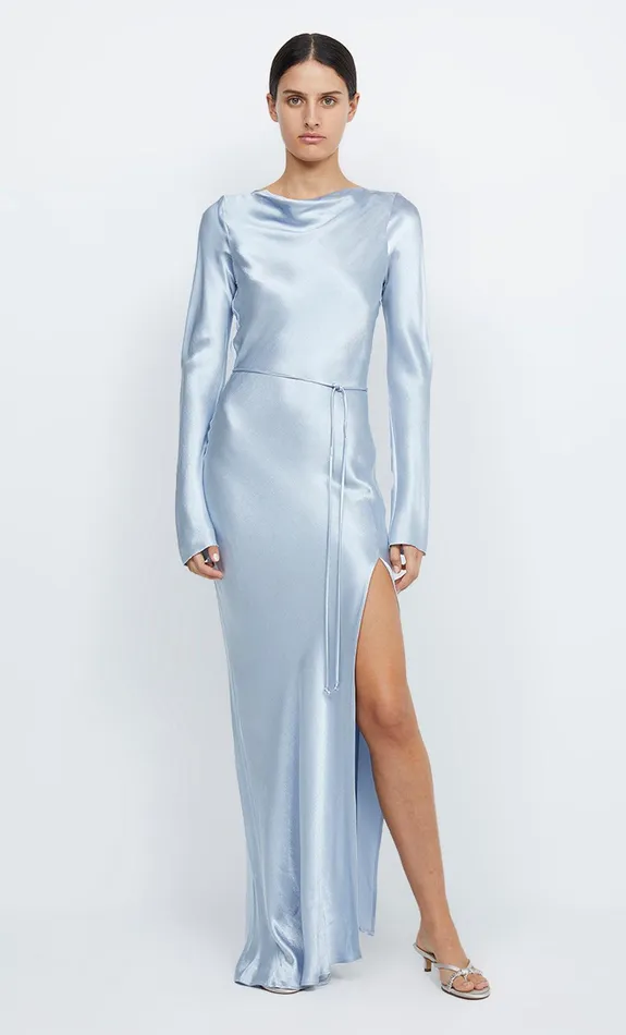 Bec Bridge Bridesmaid Dresses Women MOON DANCE LONG SLEEVE MAXI DRESS 8211 DUSTY BLUE